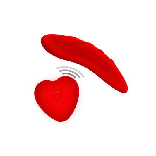 Red Divine Panty Vibe with heart-shaped remote.