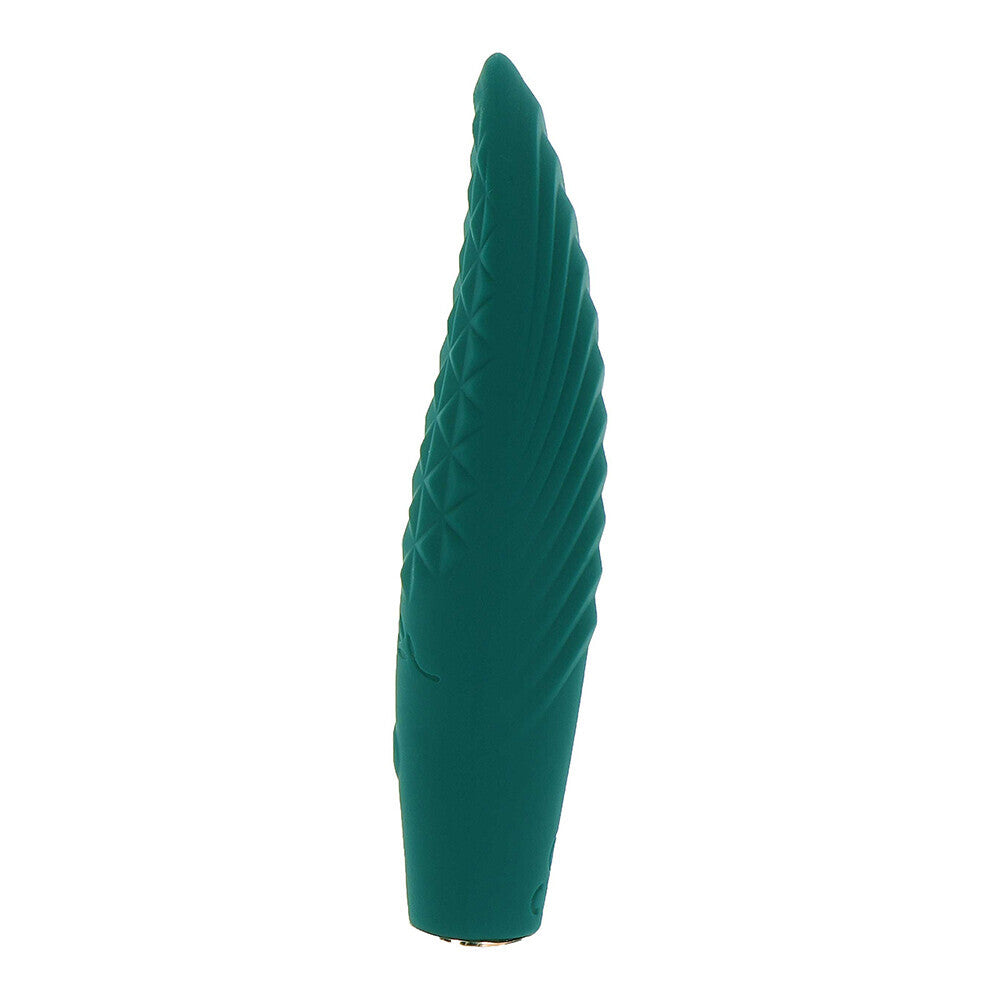 Textured green stimulator vibrator.