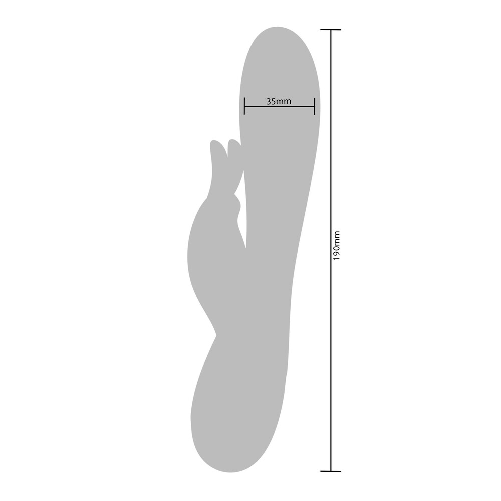 Xocoon Rabbit Vibrator dimensions diagram