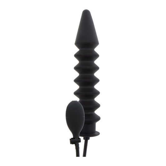 Inflatable ribbed plug