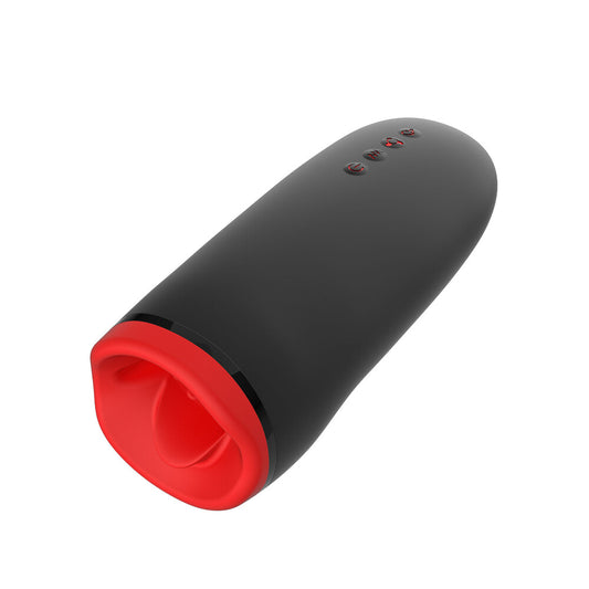 Hidden Desire beaded tongue masturbator in black and red.