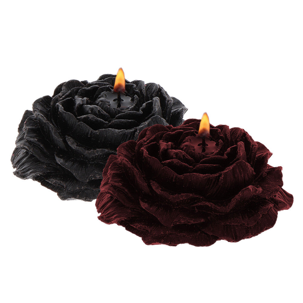 Black and red rose bondage candles, for a bit of playful heat.