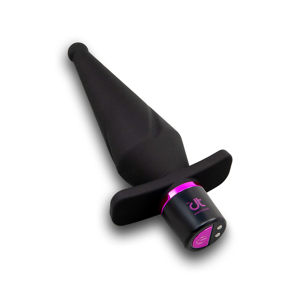 Black vibrating anal plug with Dream Toys branding.
