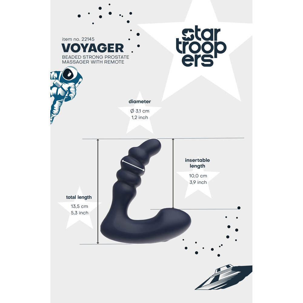 Star Troopers Voyager beaded prostate massager dimensions.
