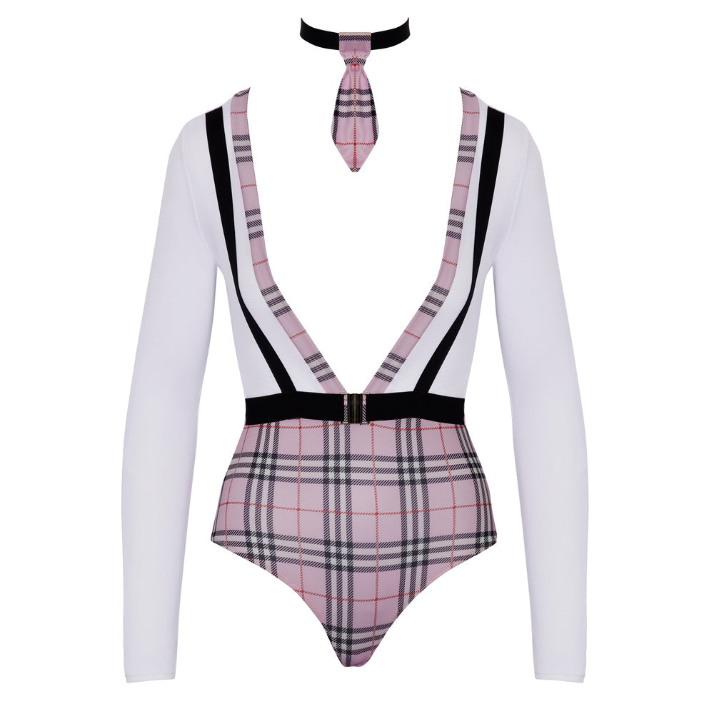 Schoolgirl fancy dress lingerie set