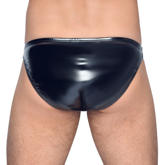 Slick Black Vinyl Briefs