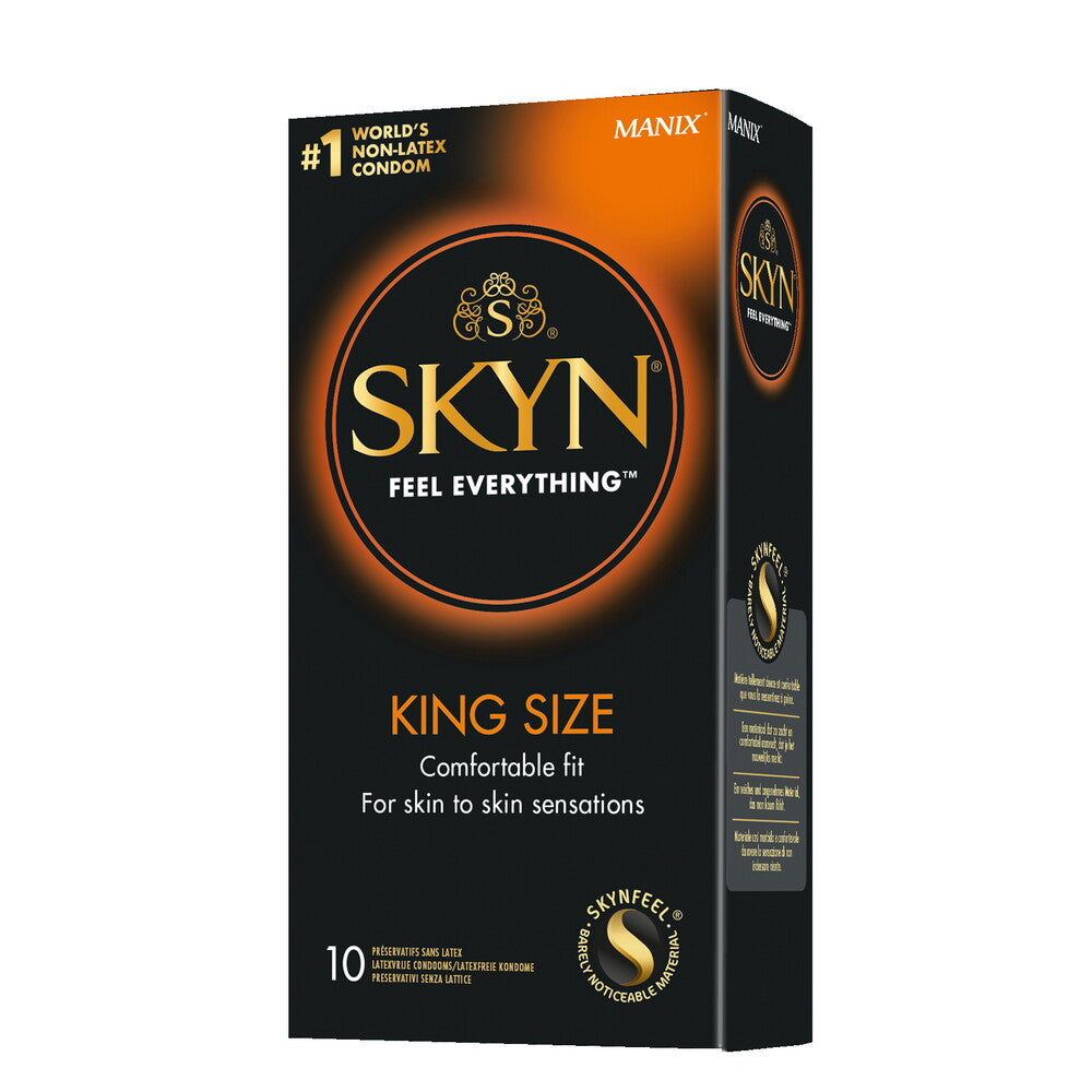 SKYN King Size Latex-Free Condoms: Comfortable, reliable protection for pleasurable skin sensations.