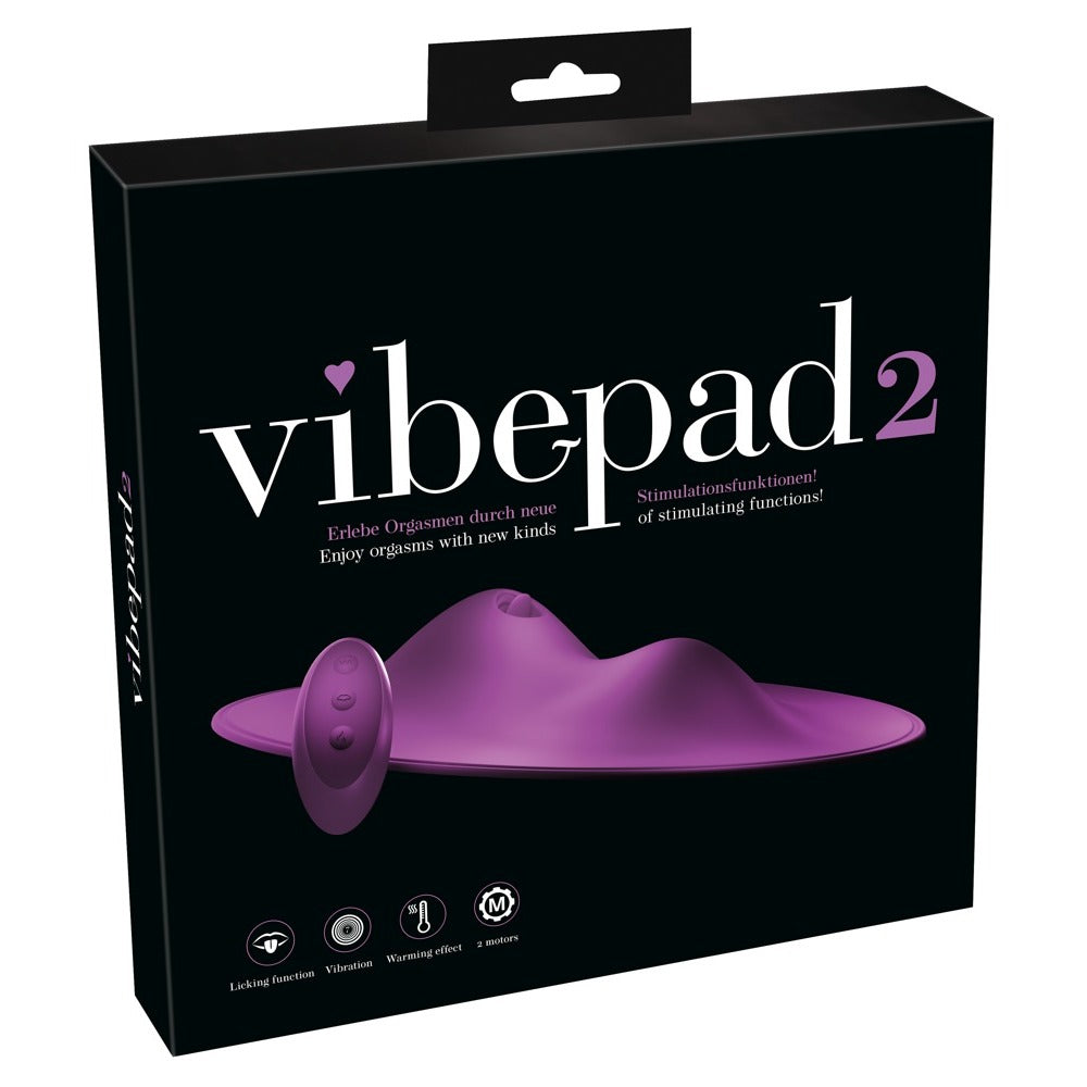 VibePad 2 clitoral vibrating pad in packaging.