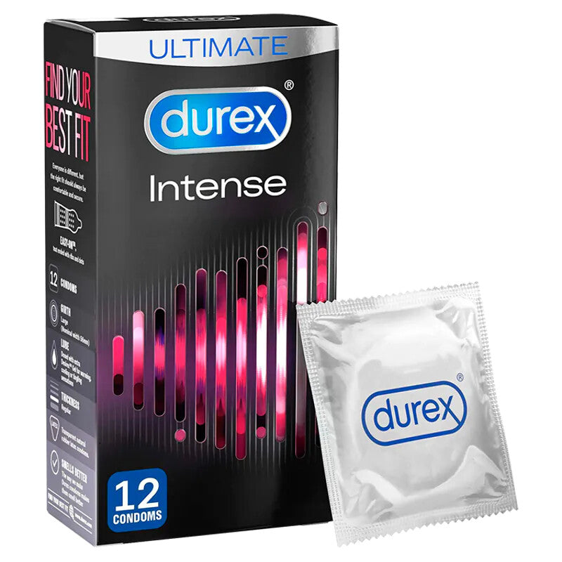 Durex Intense ribbed and dotted condoms: Ultimate pleasure, safe sex.