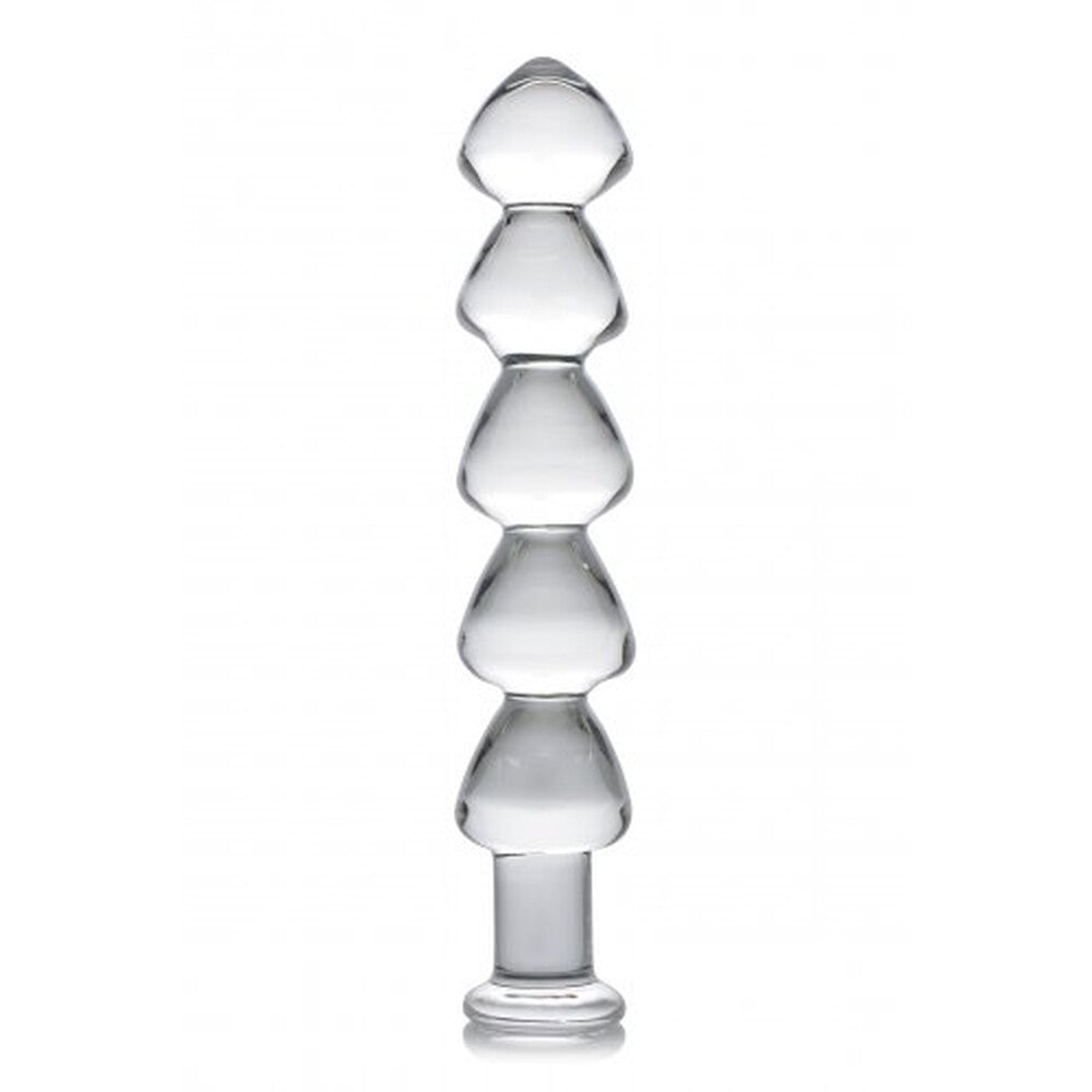 Glass anal dildo with tiered design