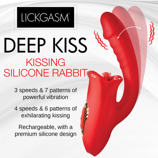 Red Lickgasm Deep Kiss Silicone Rabbit vibrator.