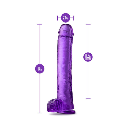 Plush and purple: this dildo will have you reaching for the stars.