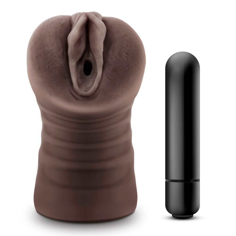Hot Chocolate Brianna masturbator with vibrator