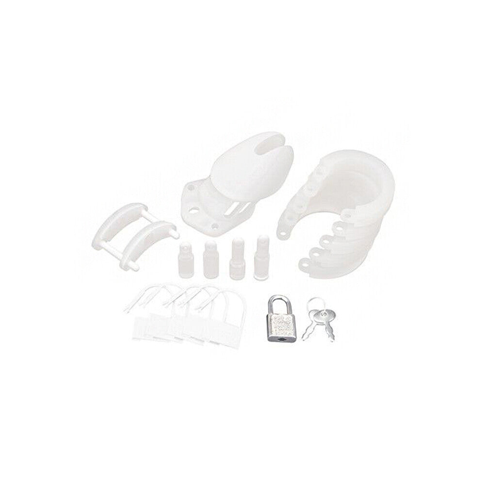 Silicone chastity cage with keys. Power in your hands or theirs, darling? Pure restraint, pure surrender... delightful!