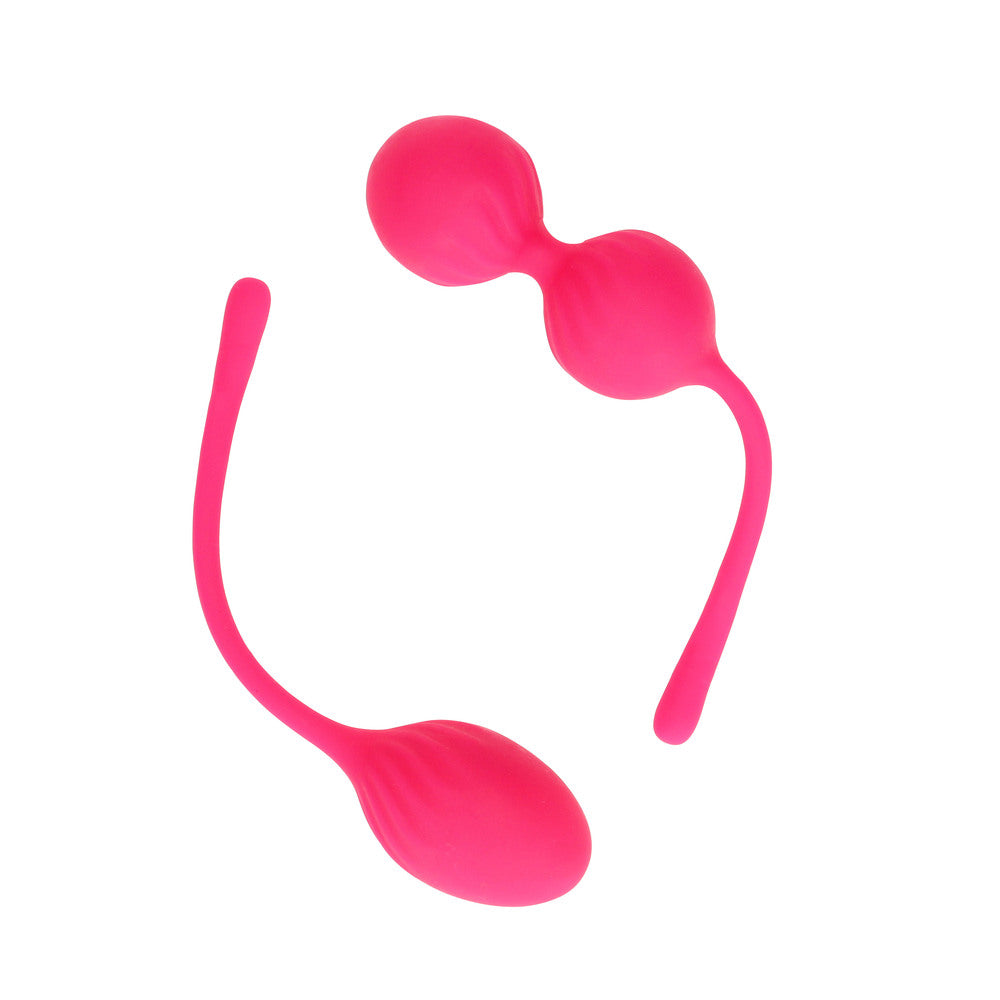 Pink Kegel balls set for pelvic floor exercise