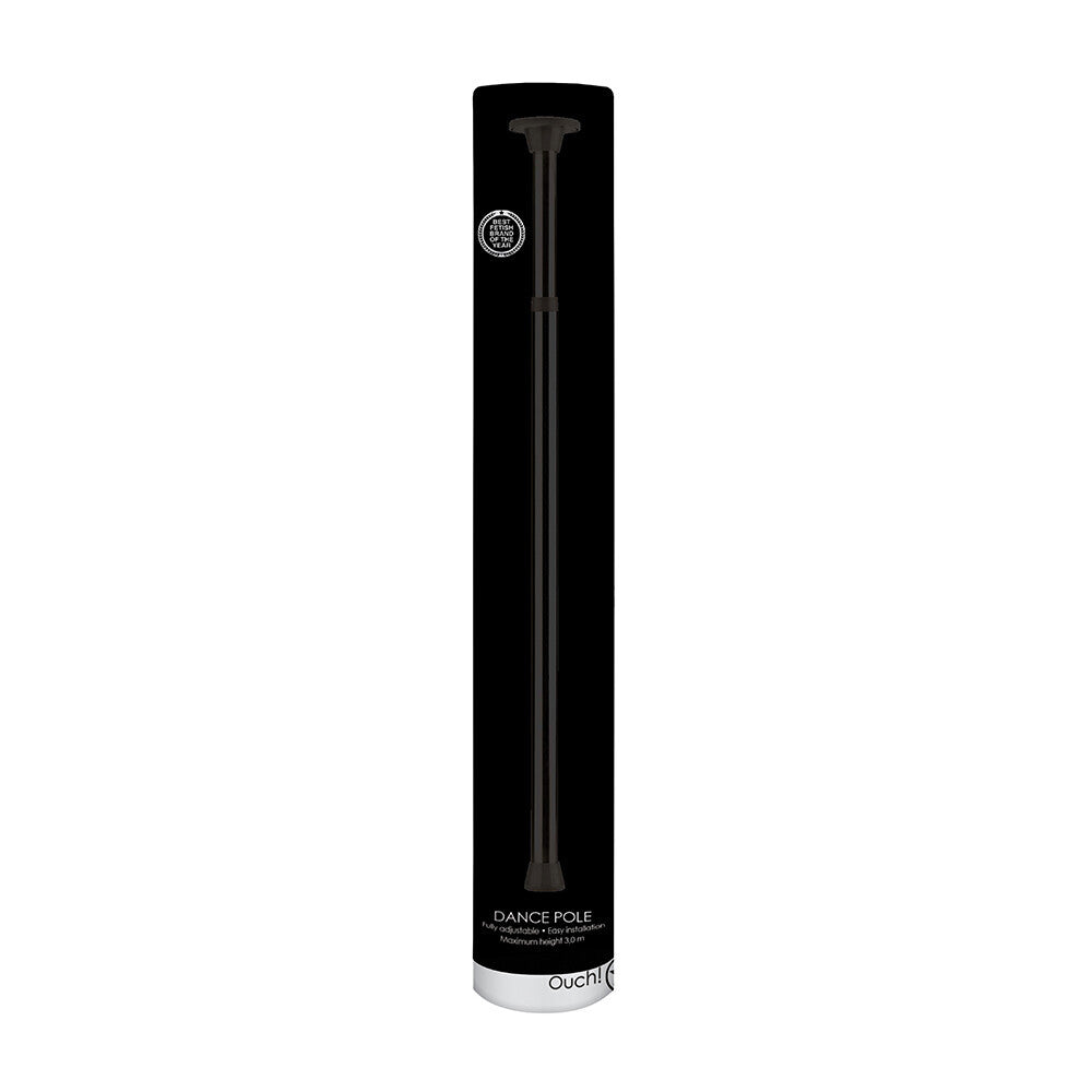 Ouch! black dance pole in packaging.