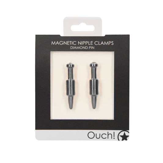 Ouch! Diamond pin magnetic nipple clamps in packaging.