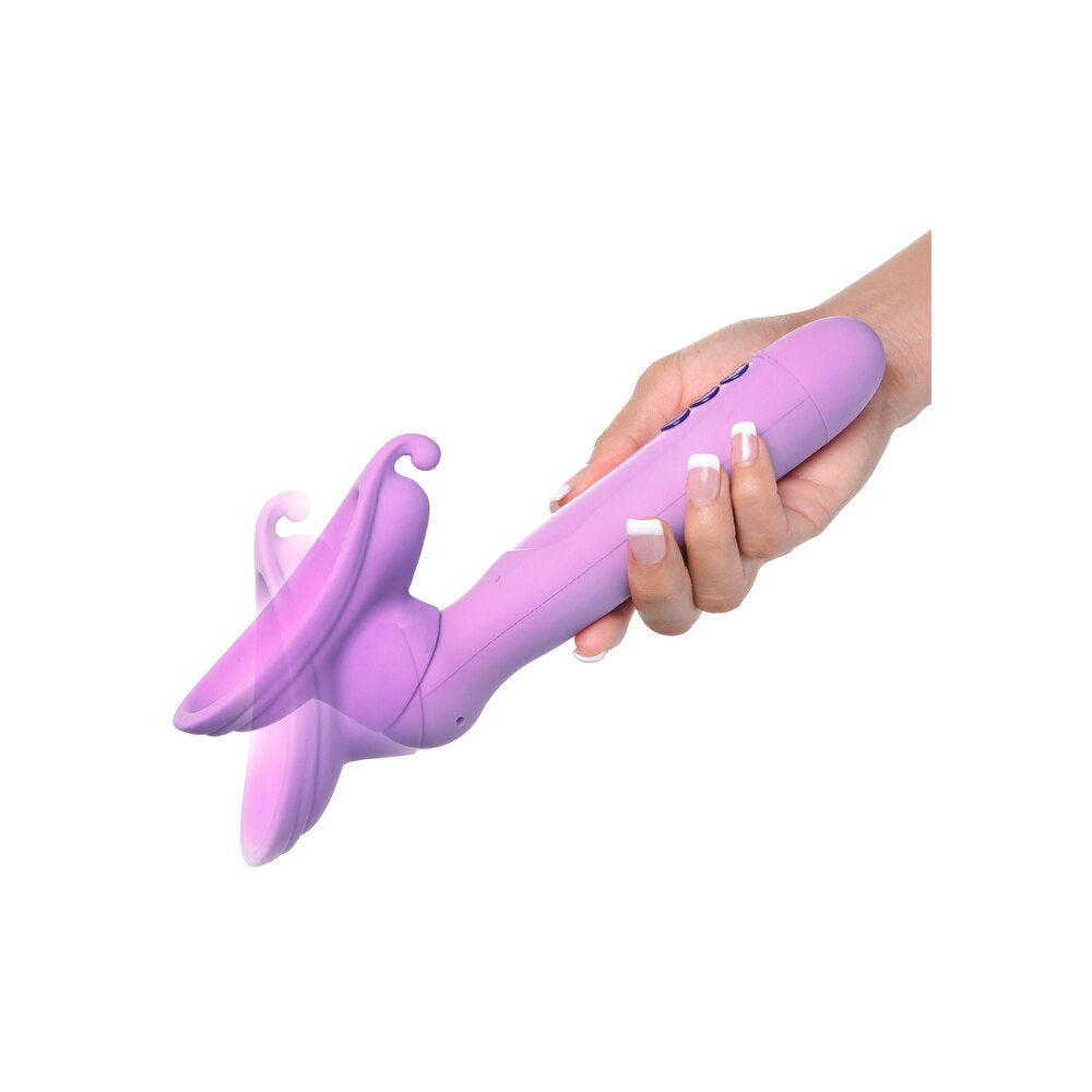 Purple Pipedream Roto SuckHer toy being held.