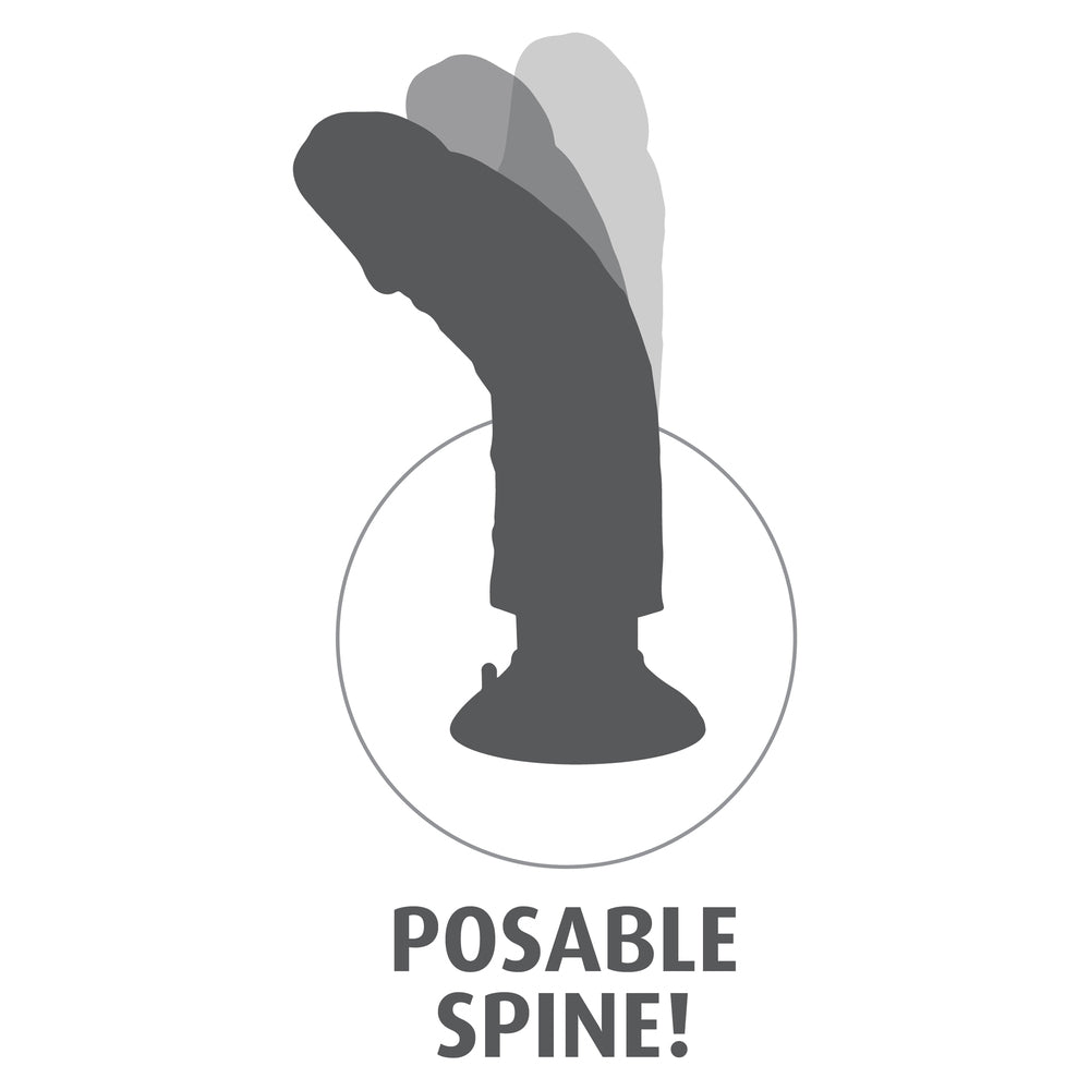 Posable spine animated silhouette on a white background