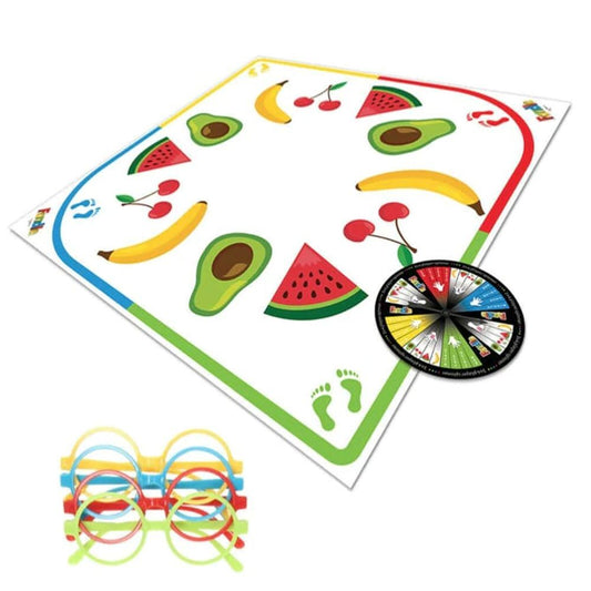 Fondle game with board, spinner, glasses and fruity fun.