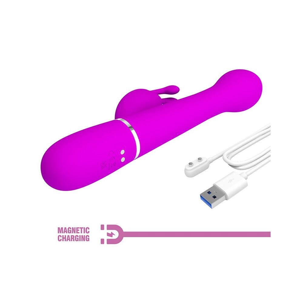 Purple rabbit vibrator with charging cable