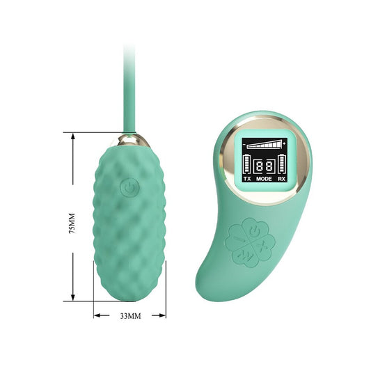 Teal vibrating egg and remote.