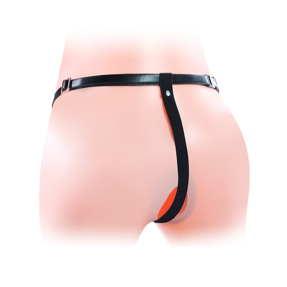 Lovetoy double strap-on harness, rear view