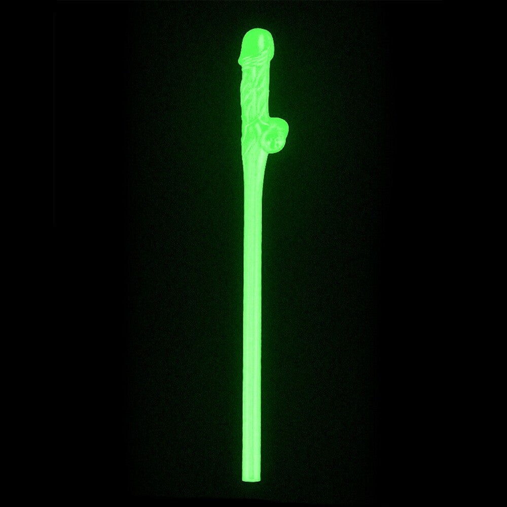 Glow in the dark willy straw