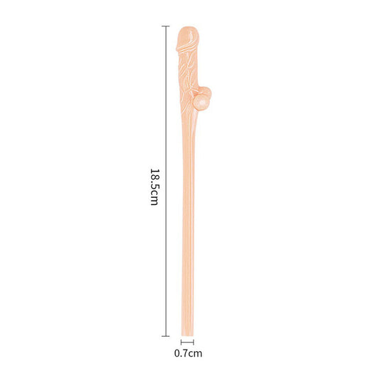 Flesh pink willy straw for a fun, flirty hen party, measuring 18.5cm.