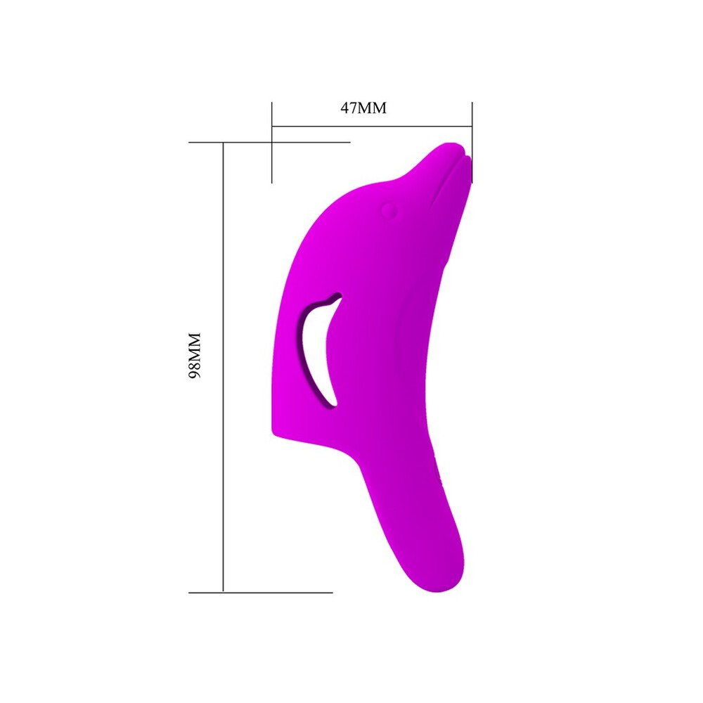 Delphini finger vibrator with dimensions
