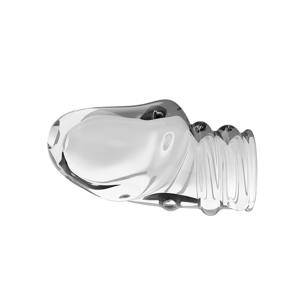 Clear textured penis sleeve for enhanced pleasure