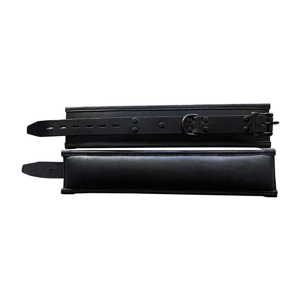 Black padded leather ankle restraints