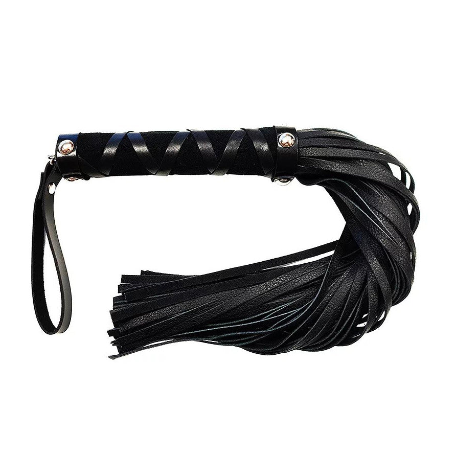 Leather flogger for pleasure play.