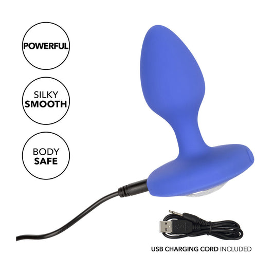 A delightful blue vibe, this rechargeable butt plug from Cheeky Gems promises silky smooth pleasure, empowering your playful side.