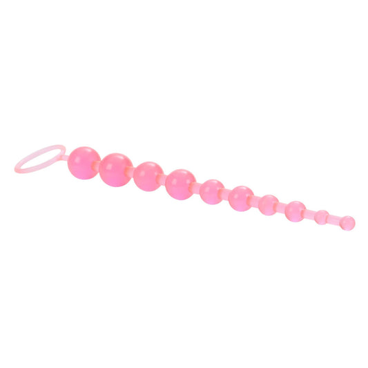 Pink anal beads for pleasure