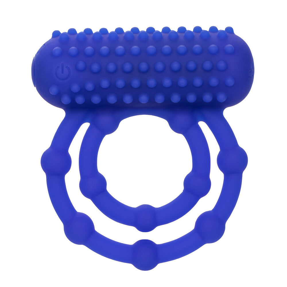 Blue, beaded pleasure ring.