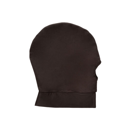 Provocative brown open-mouth hood. Intrigue simmers, secrets revealed, desires ignited. A naughty game of hide-and-tease begins.