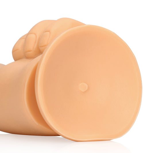 Thumbs up dildo with suction base