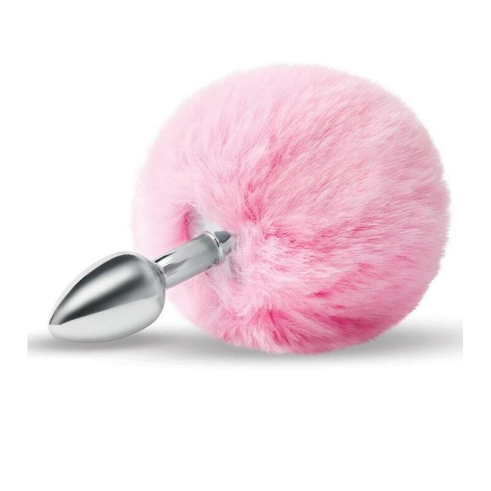 Pink bunny tail butt plug