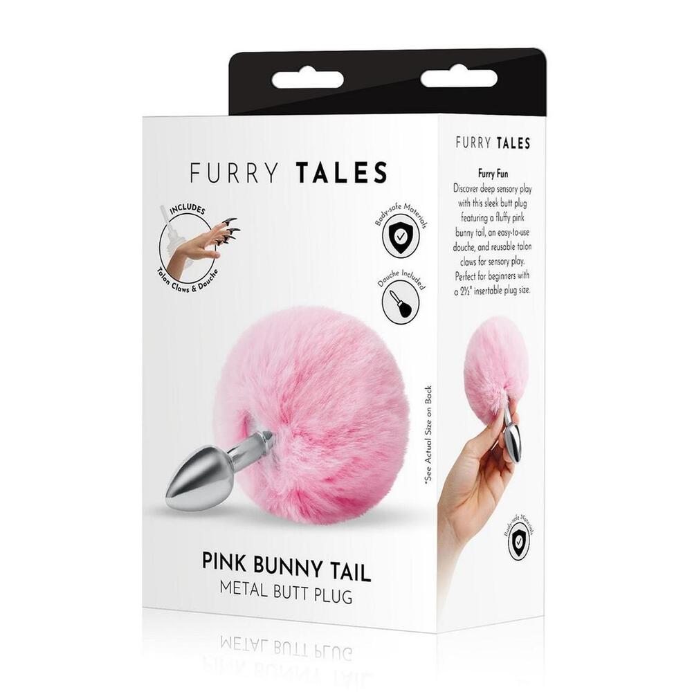 Furry Tales Pink Bunny Tail Butt Plug packaging.