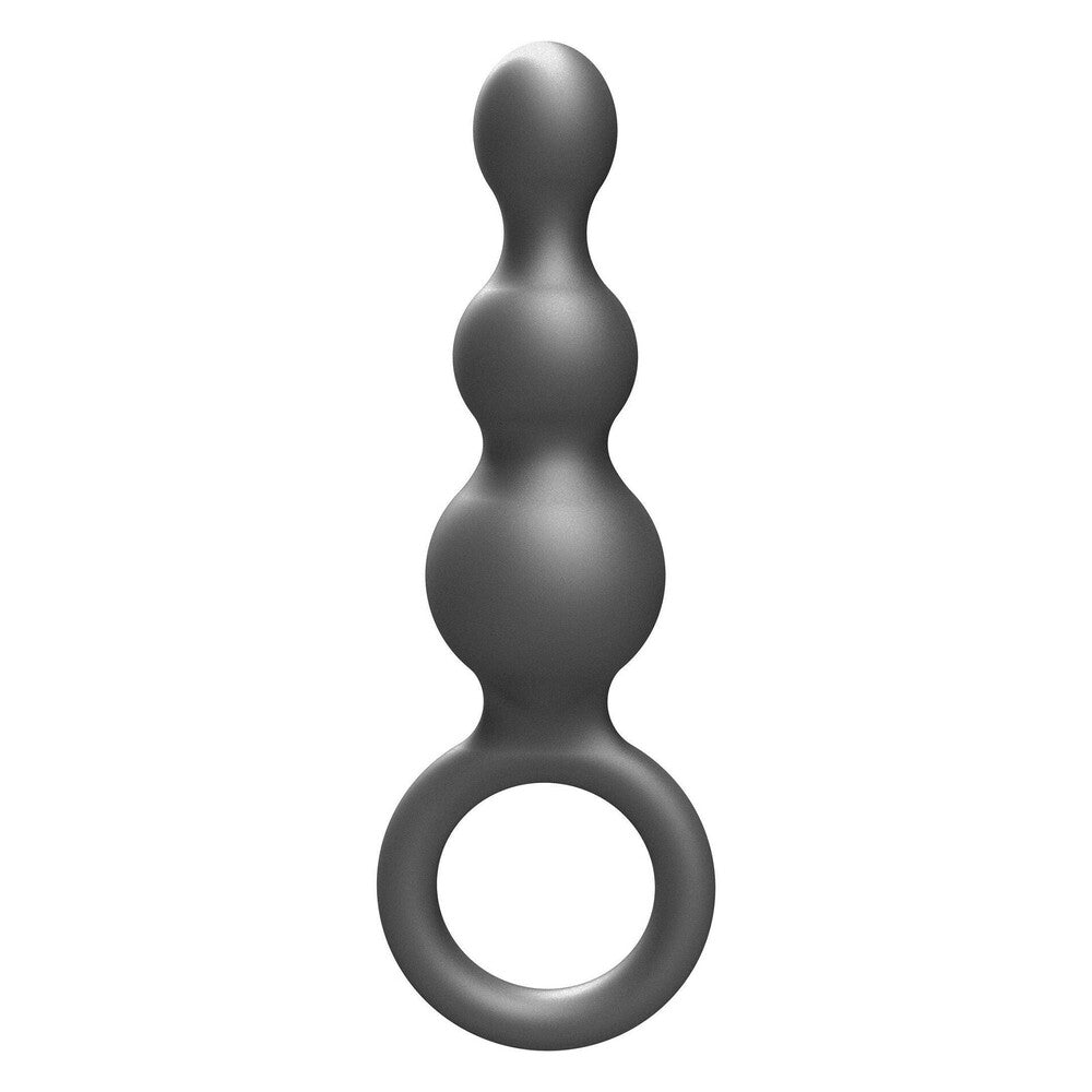 ToyJoy metallic silicone three-ball anal plug