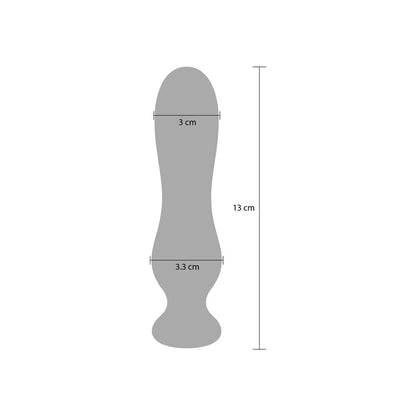 Dimensional diagram of an elegant butt plug.