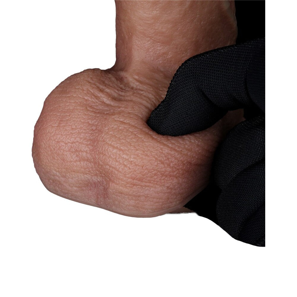 Hand gripping black material