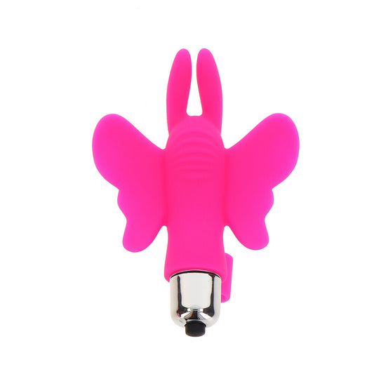 Pink butterfly finger vibe sex toy for your pleasure.