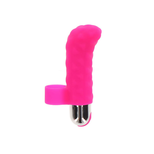 Pink Tickle Pleaser finger vibrator from Toy Joy.