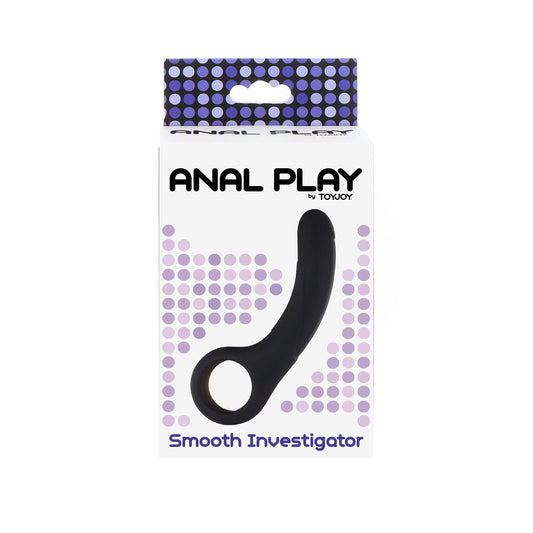 Boxed ToyJoy Anal Play Smooth Investigator in black.