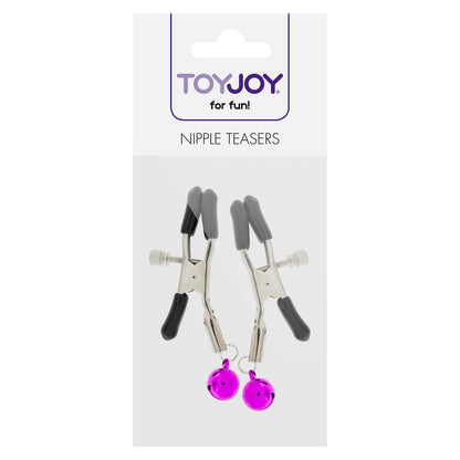 ToyJoy Adjustable Nipple Teasers with bells. Time to add some fun and sensation with this cheeky little pair.

