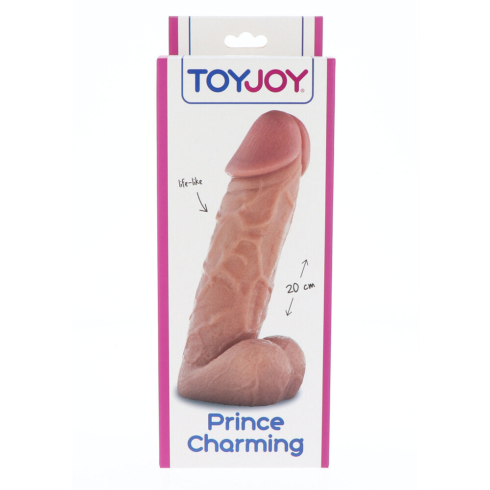 ToyJoy's Prince Charming 20cm dildo in its pink box.
