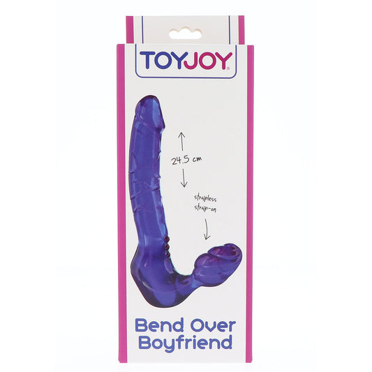 ToyJoy Bend Over Boyfriend strapless strap-on in packaging. Cheeky fun, ready for adventurous play!
