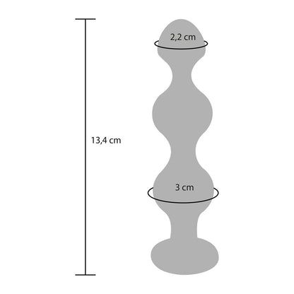 Diamond star bead diagram, showing size dimensions in centimetres.
